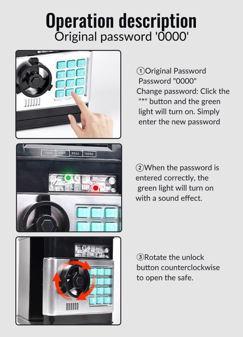 🔥CARTOON ATM PASSWORD PIGGY BANK