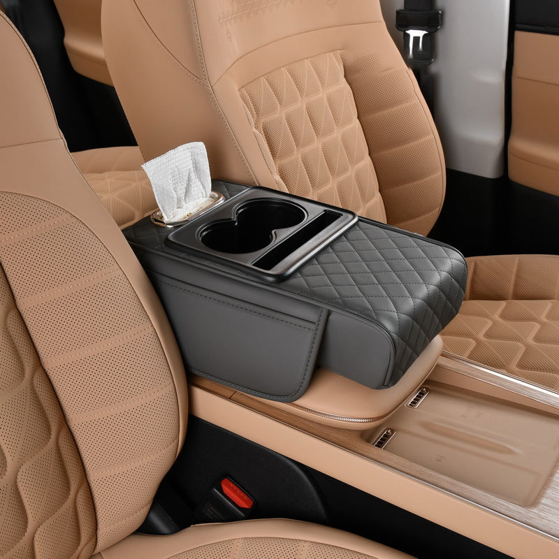 4-In-1 Car Heightened Central Armrest Tissue