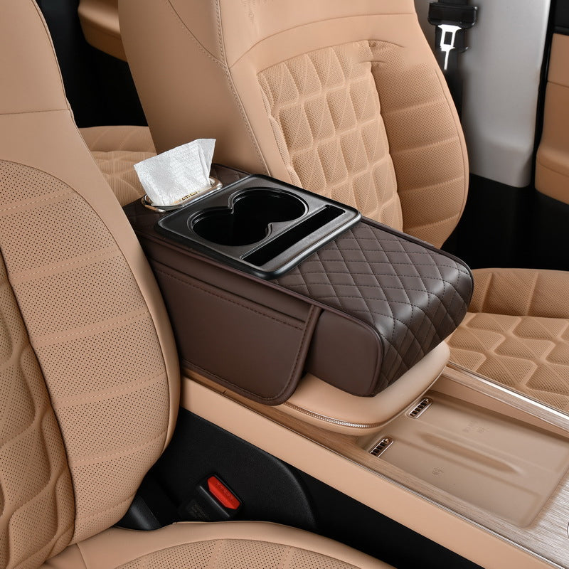 4-In-1 Car Heightened Central Armrest Tissue