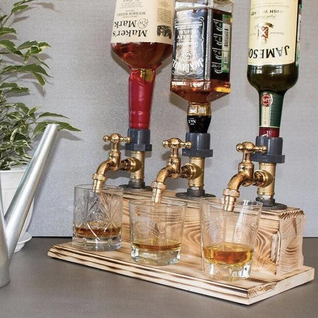 Whiskey wood Dispenser/Handmade Wooden Alcohol Dispenser