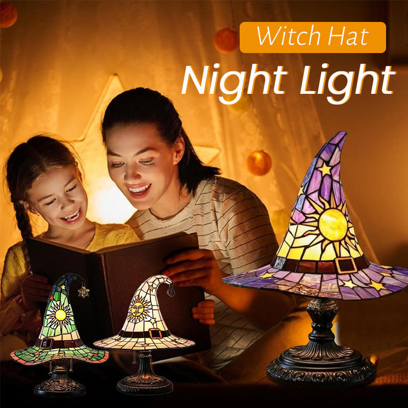 Night light with witch ha