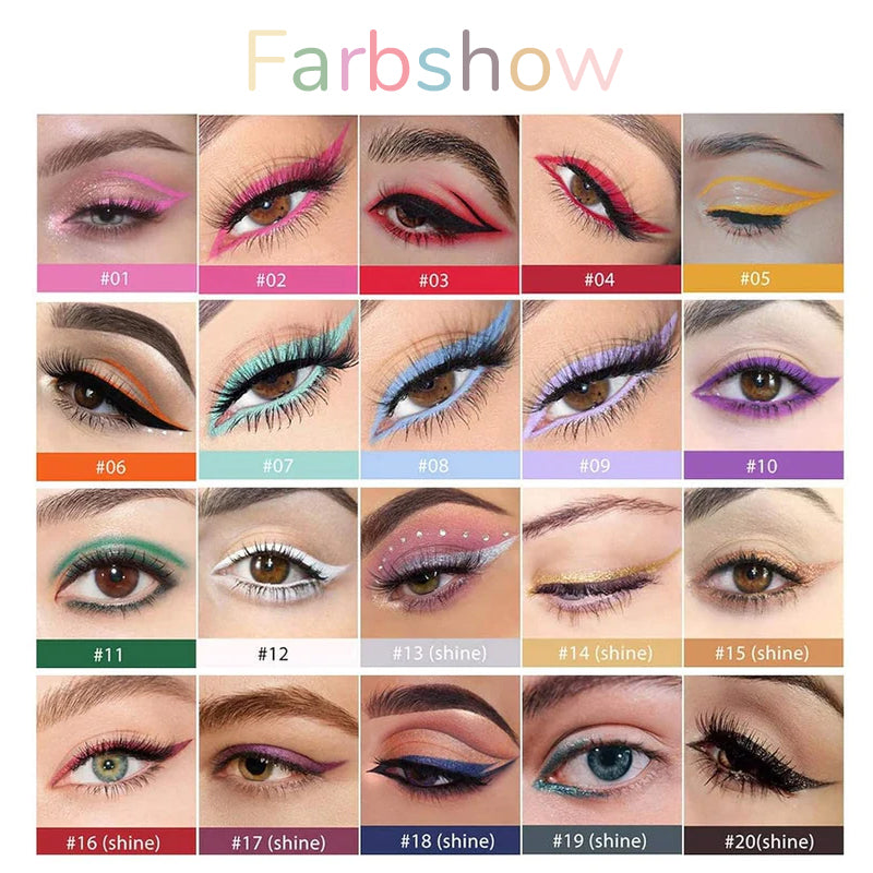 20-piece coloured eyeliner pen set (20-piece coloured eyeliner pen set