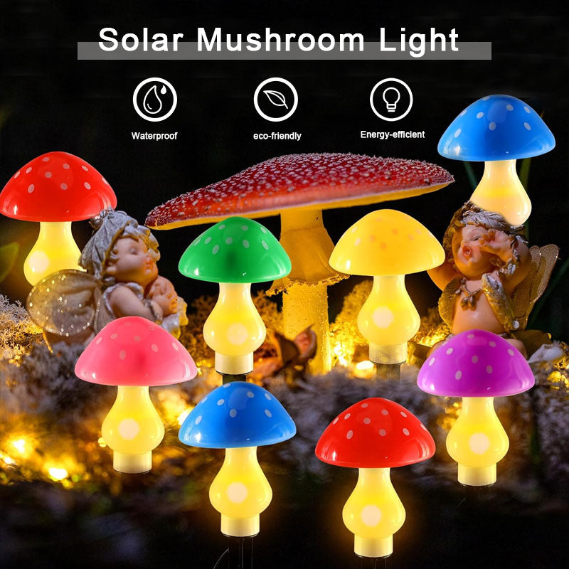 ๐โจ Solar Mushroom Light
