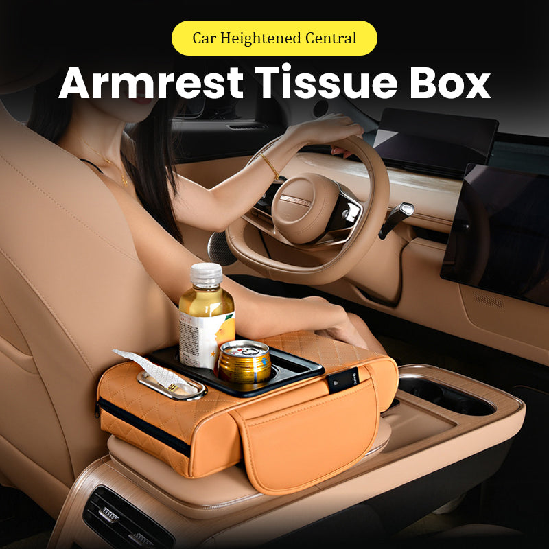 4-In-1 Car Heightened Central Armrest Tissue
