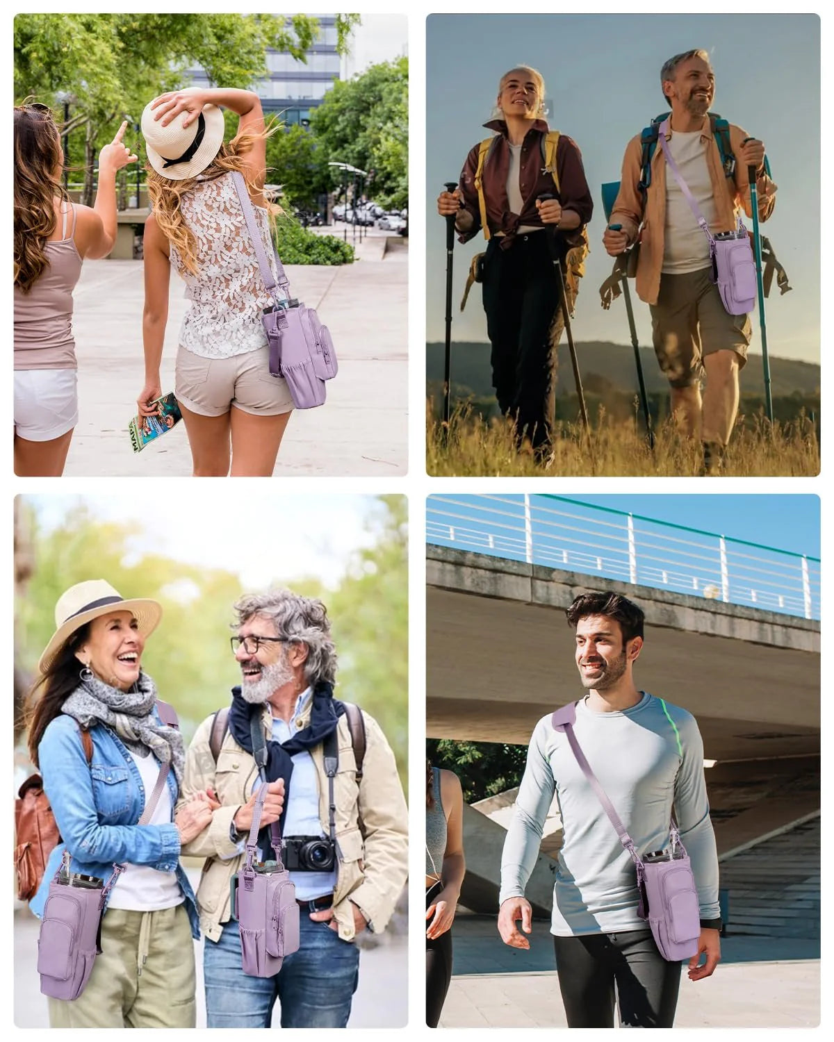 Adjustable Shoulder Bag With Thermos Cup Holder for 40oz