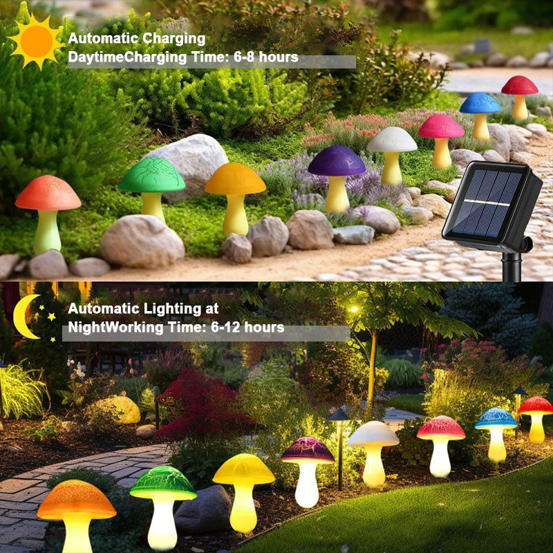 ๐โจ Solar Mushroom Light