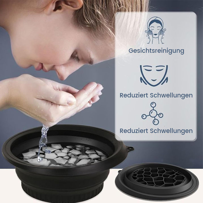Foldable silicone wash basin