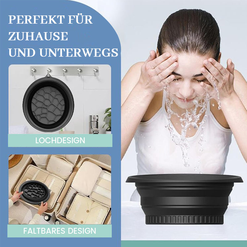 Foldable silicone wash basin