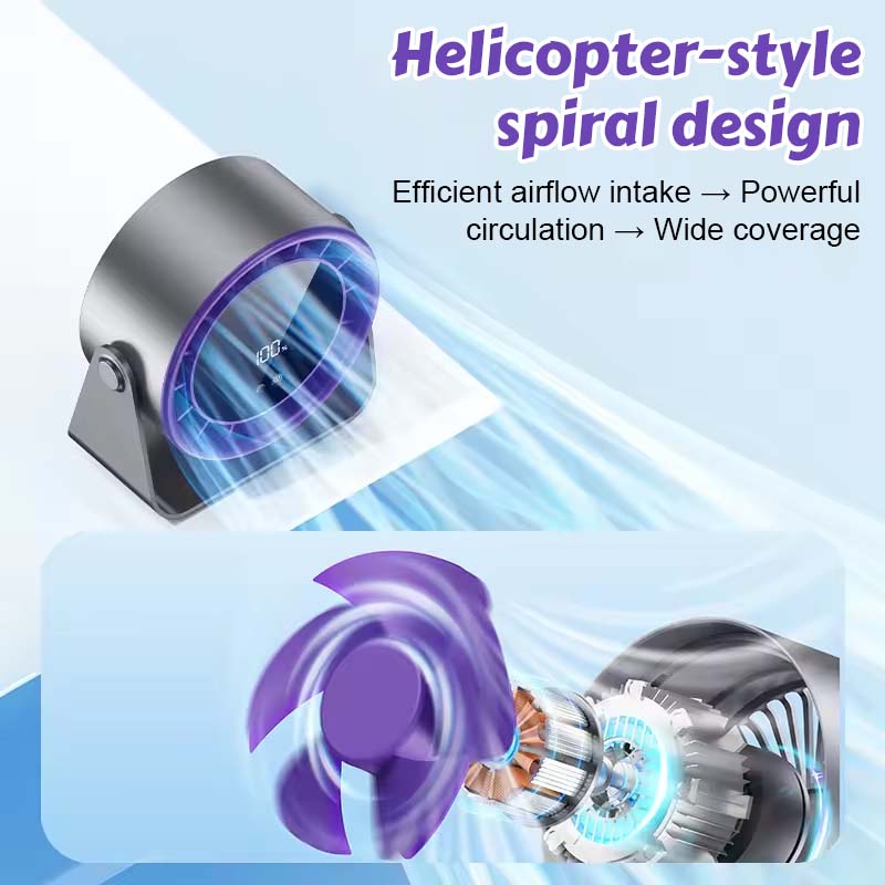 🌬️Digital Display Turbo Circulation Fan (Desktop/Wall-Mounted)🌬️
