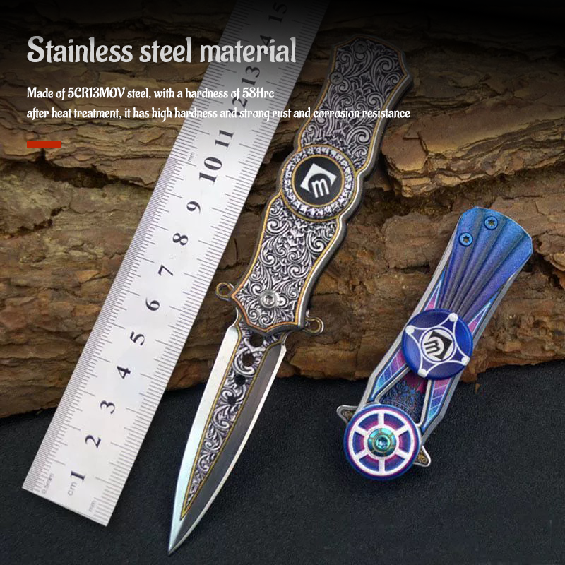 Finger spinner knife