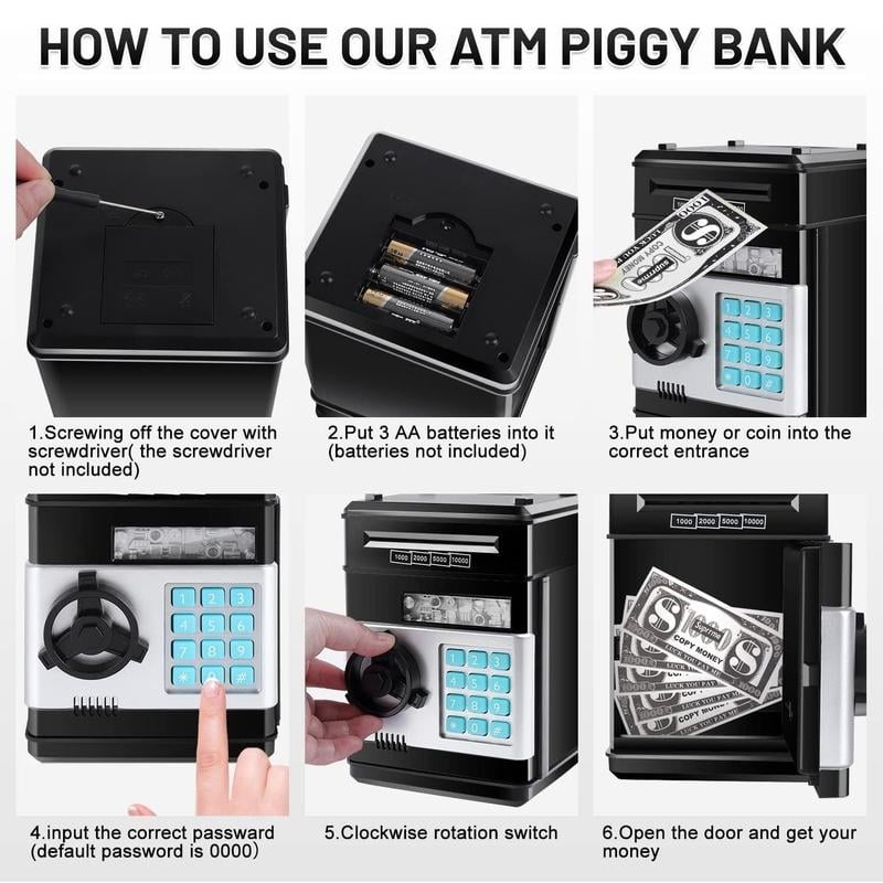 🔥CARTOON ATM PASSWORD PIGGY BANK