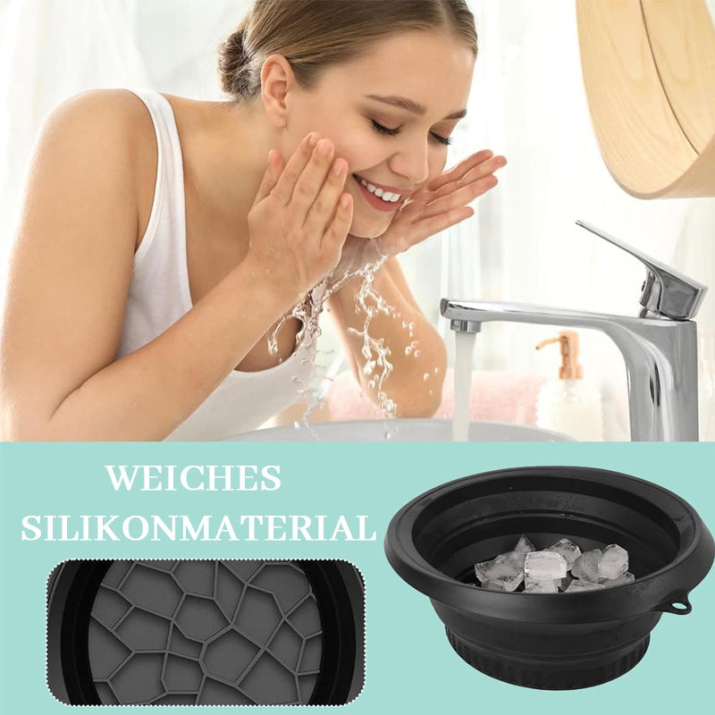 Foldable silicone wash basin