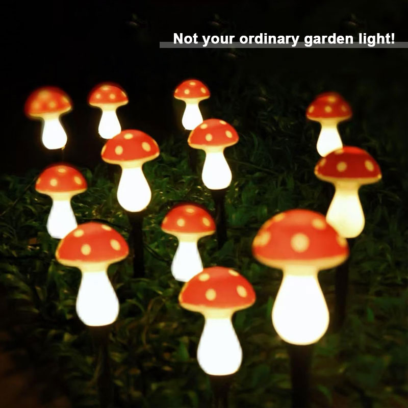 ๐โจ Solar Mushroom Light