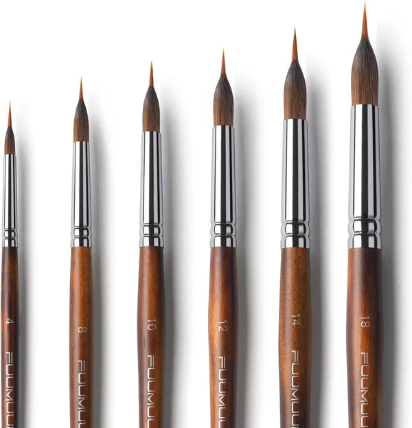 Fuumuui Professional Sable Extended Points Brush