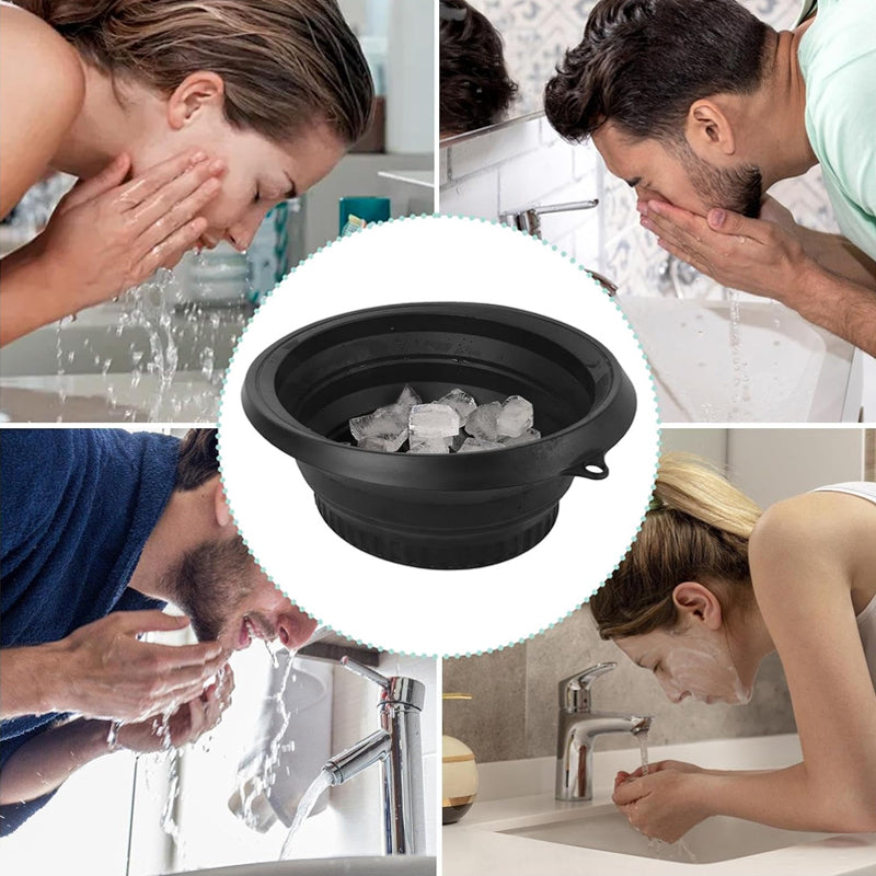 Foldable silicone wash basin
