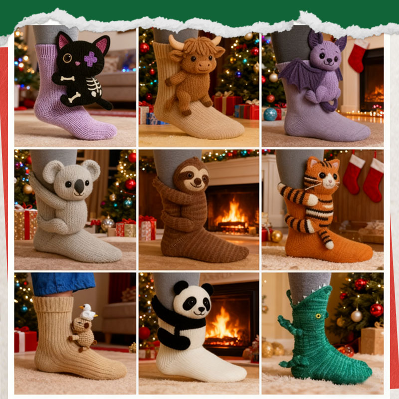 Weihnachtsstricksocken, Warme Bodensocken