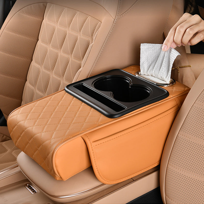 4-In-1 Car Heightened Central Armrest Tissue