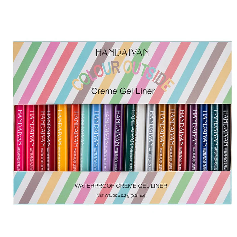 20-piece coloured eyeliner pen set (20-piece coloured eyeliner pen set