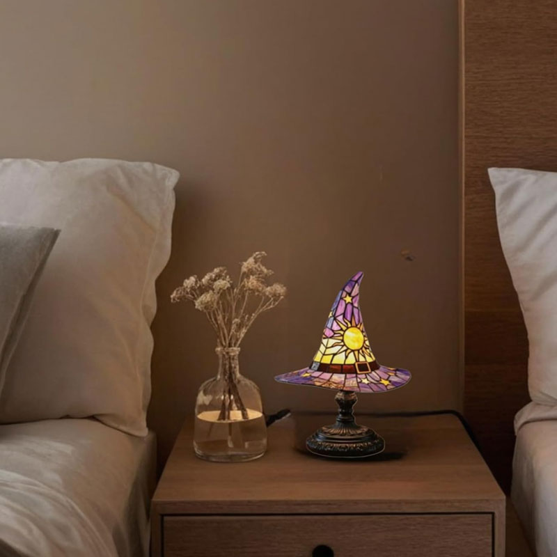 Night light with witch ha