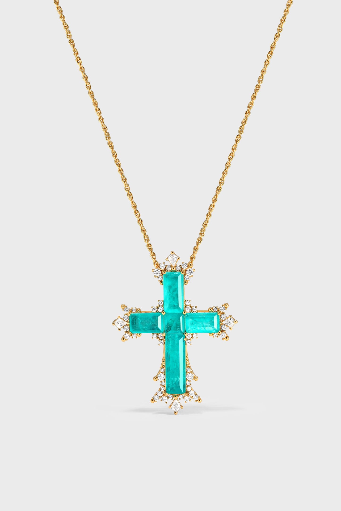 Zirconia cross necklac