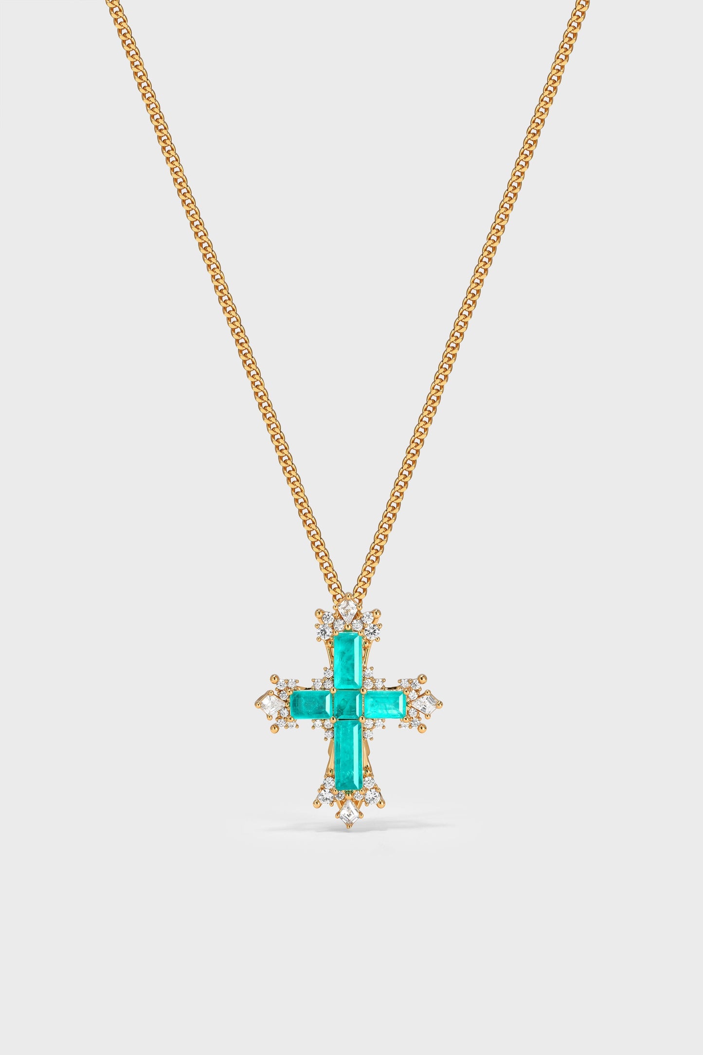 Zirconia cross necklac
