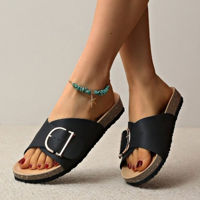 Vintage Belt Buckle Birkenstock Slippers