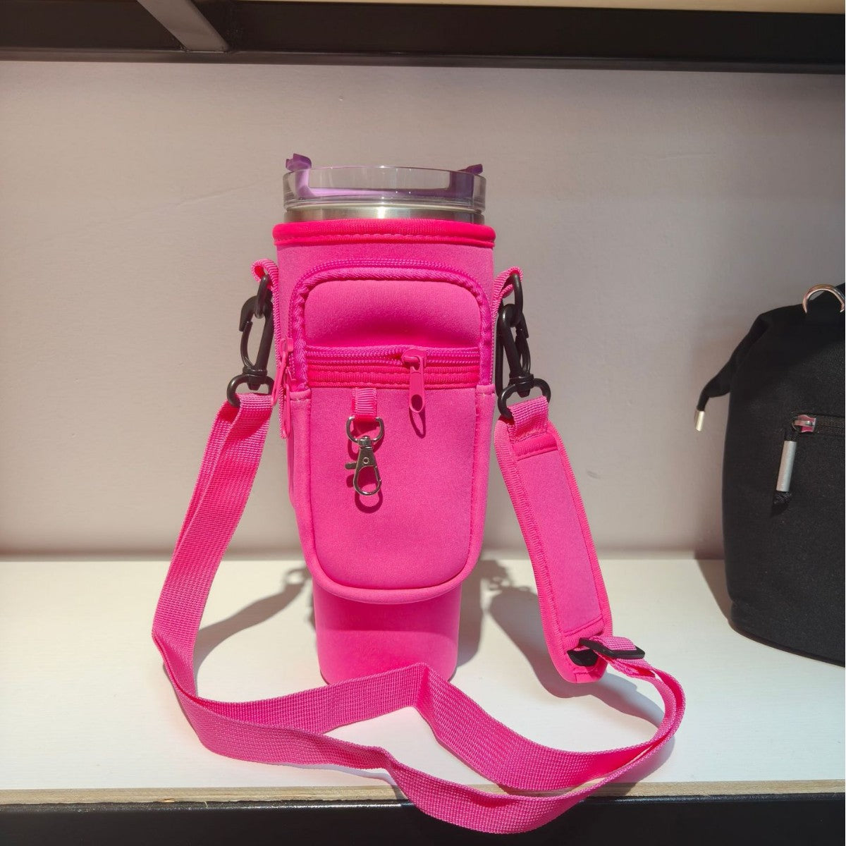 Adjustable Shoulder Bag With Thermos Cup Holder for 40oz