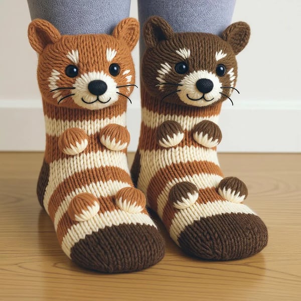 Weihnachtsstricksocken, Warme Bodensocken