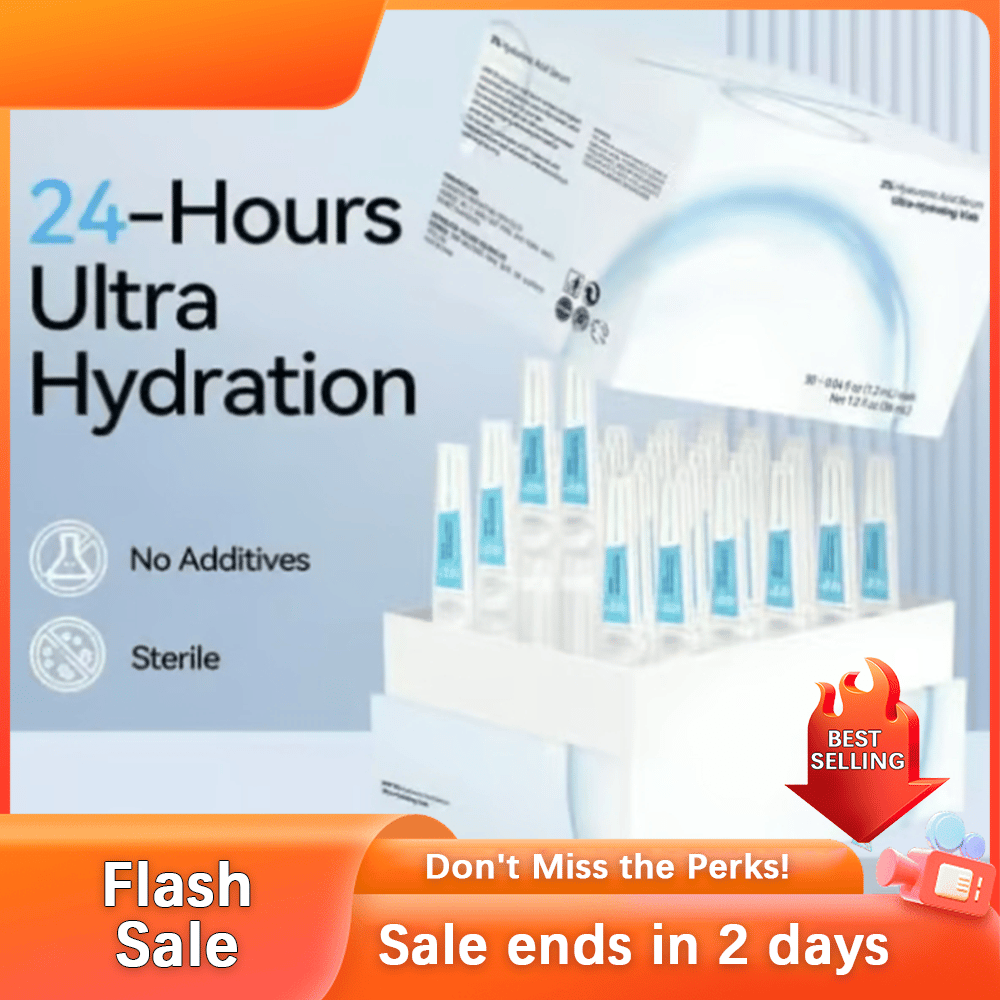 🏆Flash Sale⚡ 50K+ SOLD! Almost Gone-💥Ultra-Hydrating Serum -Vegan | 3% Hyaluronic Acid Glass Skin Single-Use Vials Skincare Comfort,,Best gifts