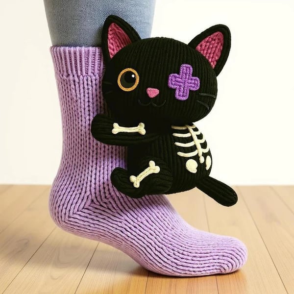 Weihnachtsstricksocken, Warme Bodensocken