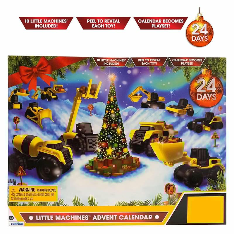 🔥LETZTER TAG 49 % RABATT🔥24-Tage-Weihnachts-Countdown-Kalender mit Baufahrzeug