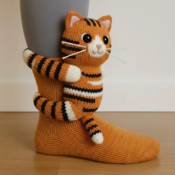 Weihnachtsstricksocken, Warme Bodensocken