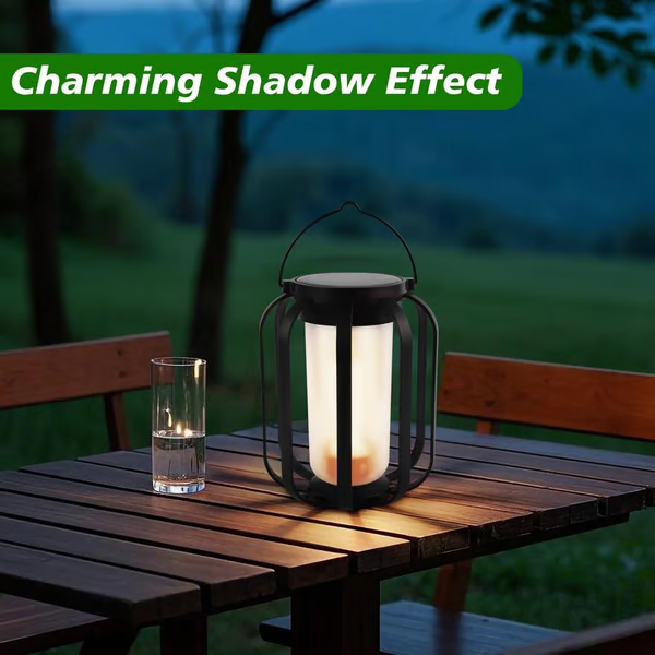 🔥Upgraded Flickering Flame Solar Lantern Outdoor Waterproof Light