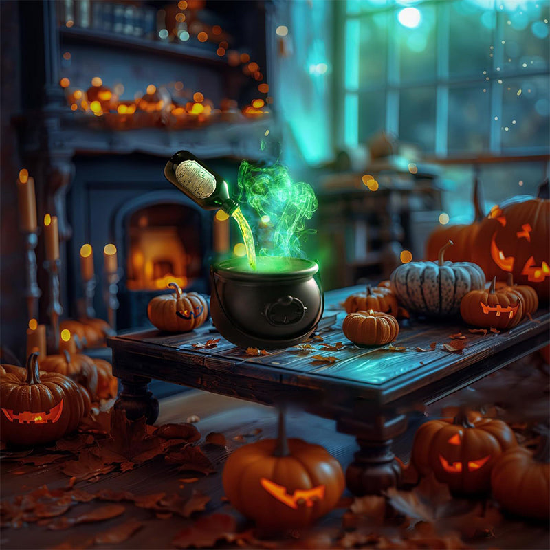🎃Halloween Decoration Magic Float Bottle and Diffuser - Black Bat Witch Pot🦇