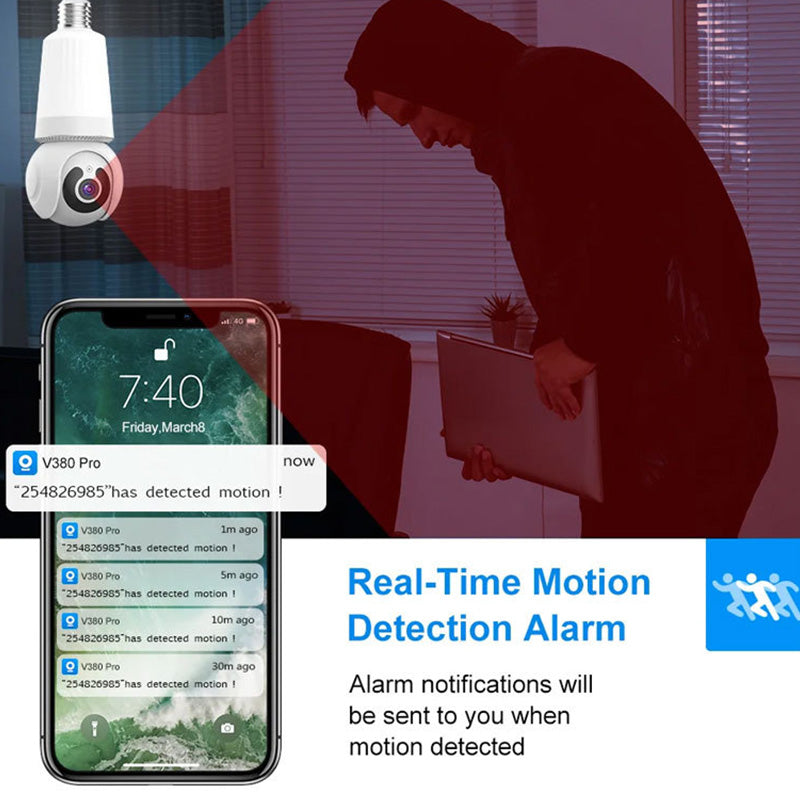 Smart Wi-Fi Surveillance Camera With Ligh