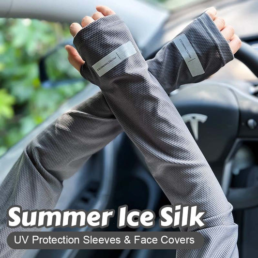 ❄️☀️ Summer Ice Silk UV Protection Sleeves & Face Covers