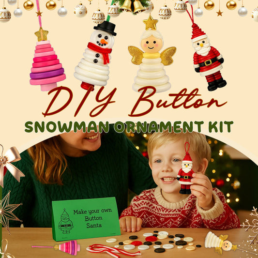☃️ DIY-Knopf-Schneemann-Ornament-Kit