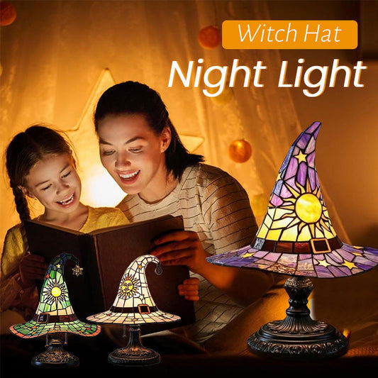 Night light with witch ha