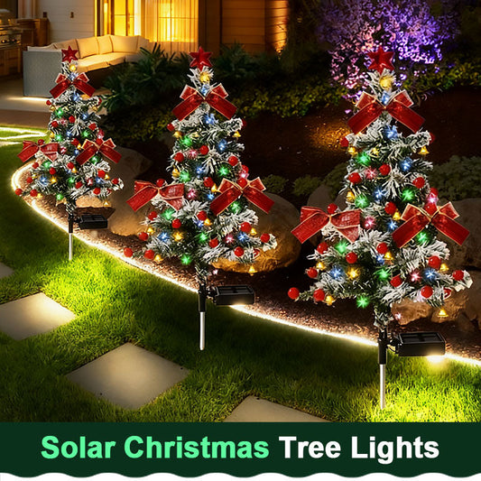 🎅 Solarbetriebene Weihnachtsbaum-Gartenbeleuchtung