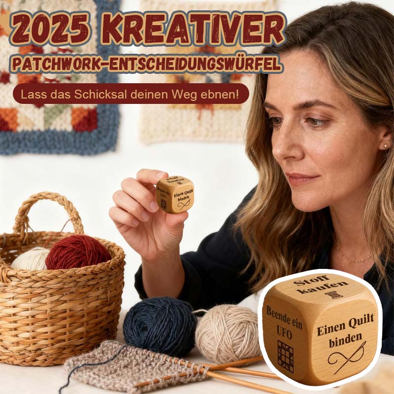 2025 Kreativer Patchwork-Entscheidungswürfel