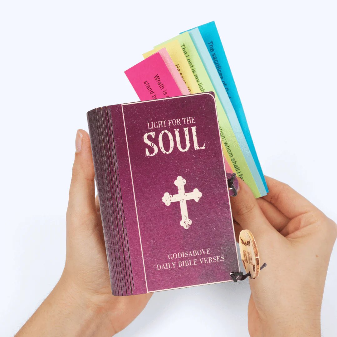 ✝️Handgefertigte Holzbox mit Bibelversen – Tägliche Bibelverse (🎁 Eine Erinnerung an Gottes Wort💖)