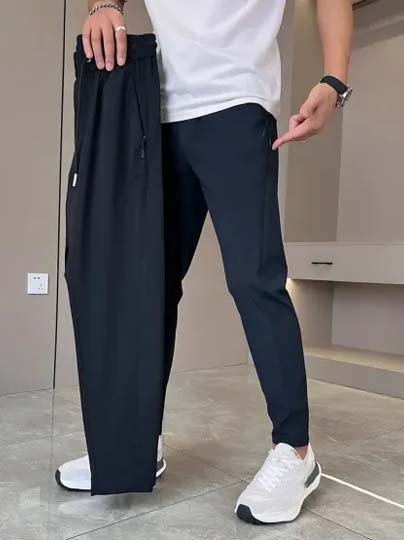 Herren-Skinny-Hose aus Eisseide im Patchwork-Stil