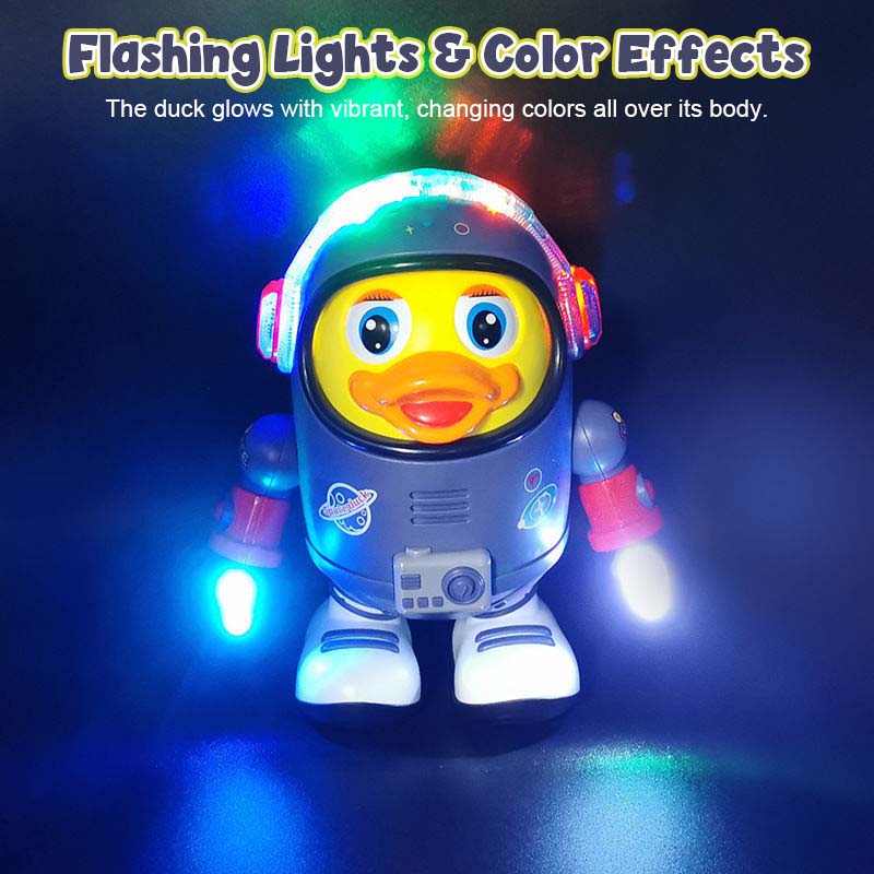 Tanzende Space Ducks mit Ton und Licht