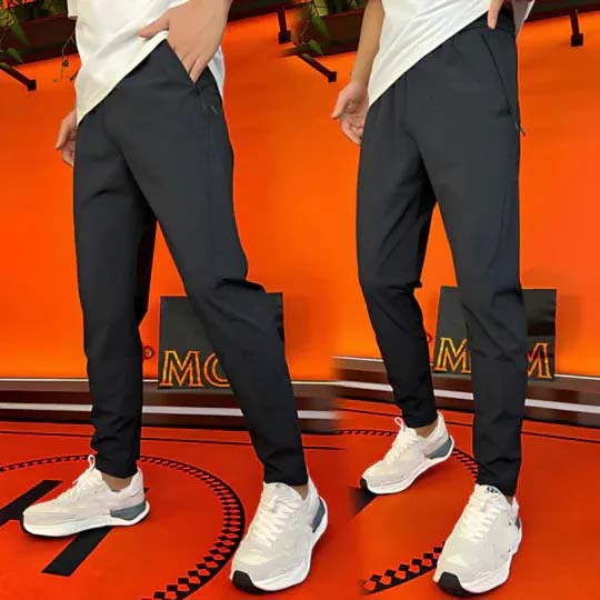 Herren-Skinny-Hose aus Eisseide im Patchwork-Stil