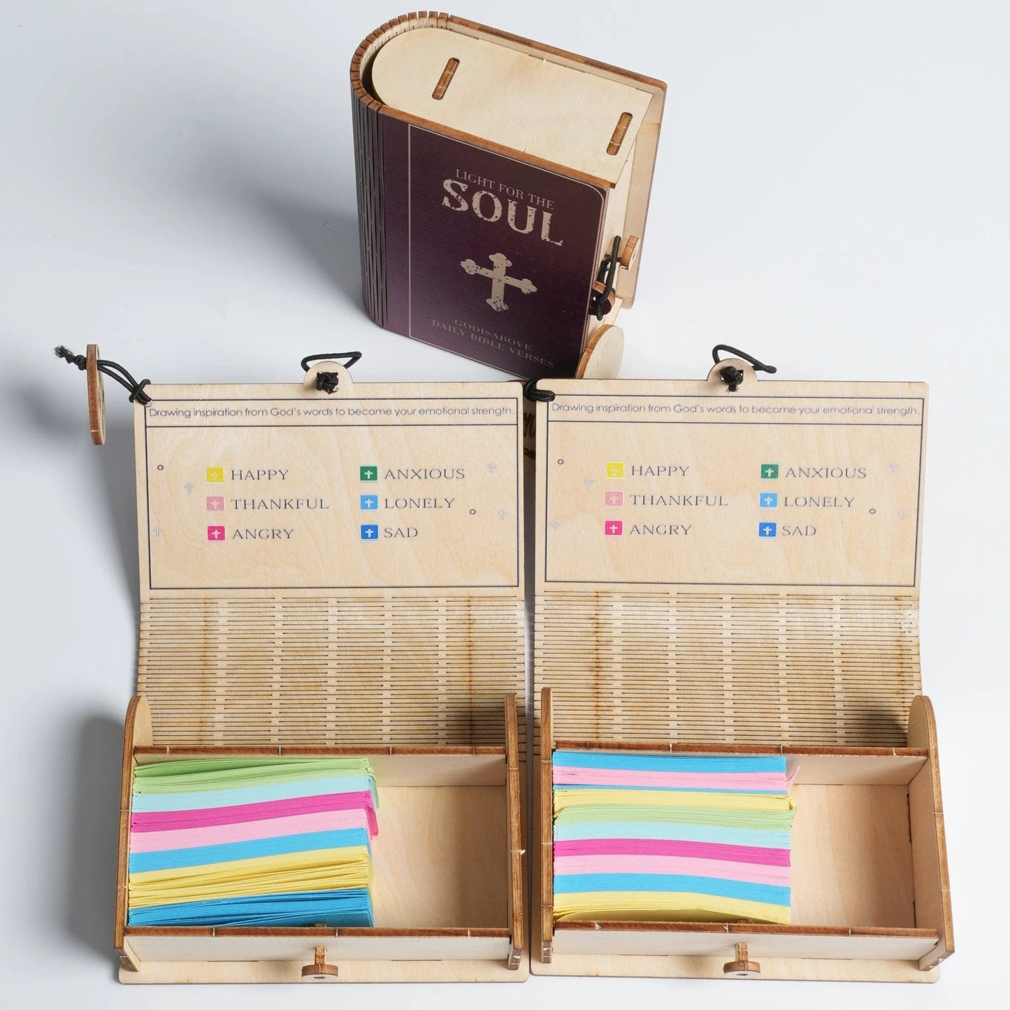 ✝️Handgefertigte Holzbox mit Bibelversen – Tägliche Bibelverse (🎁 Eine Erinnerung an Gottes Wort💖)