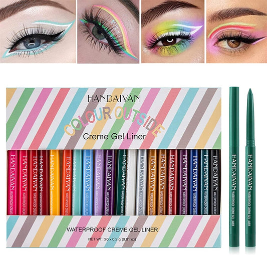 20-piece coloured eyeliner pen set (20-piece coloured eyeliner pen set