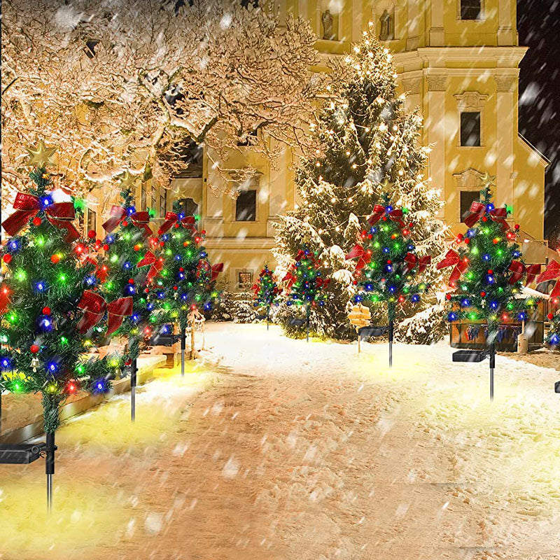 🎅 Solarbetriebene Weihnachtsbaum-Gartenbeleuchtung