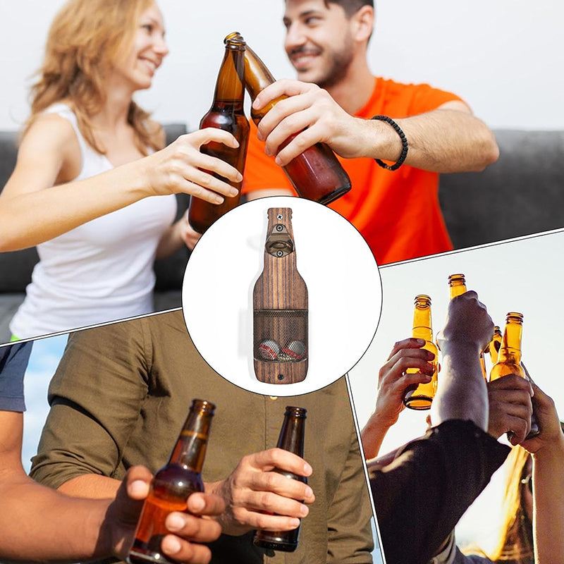 🍻 Wandmontierter Flaschenöffner mit Sammelkorb