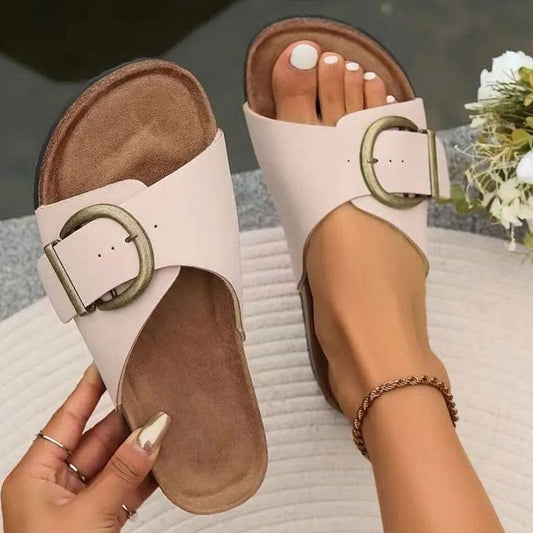 Vintage Belt Buckle Birkenstock Slippers