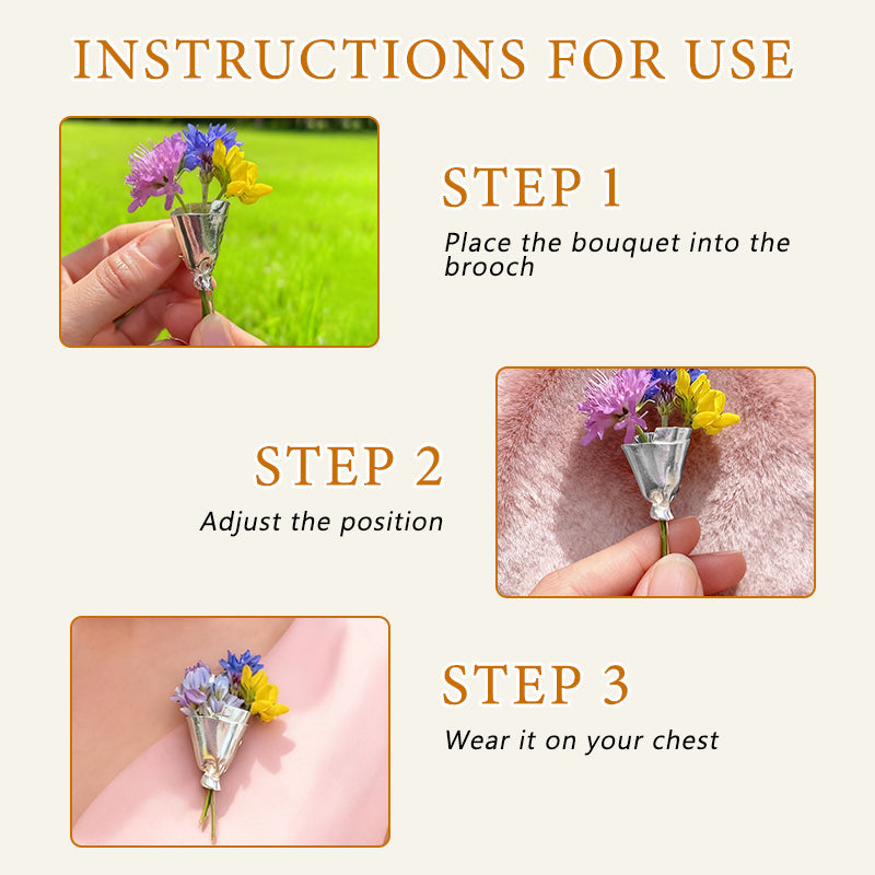 Wearable Flower Bouquet Clip